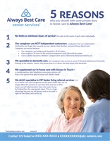 5 Reasons Home Health Flyer