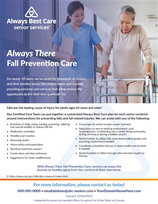 Always There Fall Prevention Care Flyer