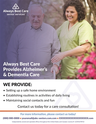 Alzheimer's & Dementia Care Flyer