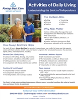 Activities of Daily Living Flyer