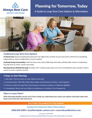 Long-Term Care Options Flyer