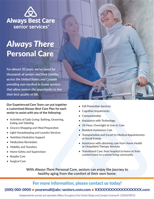 Always There Personal Care Flyer