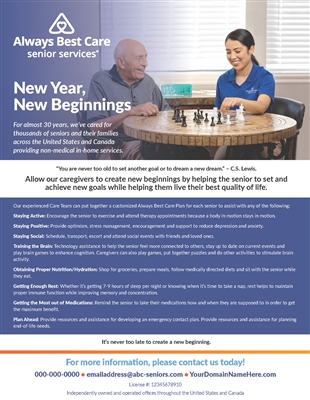 New Year, New Beginnings Flyer