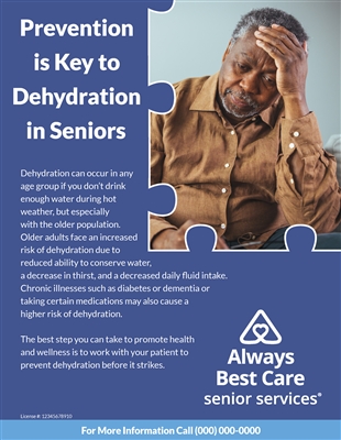 Prevention is Key to Dehydration in Seniors Flyer