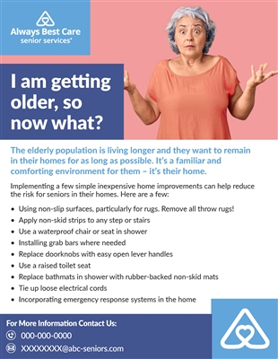 Home Safety For Seniors Flyer (2 Sided)