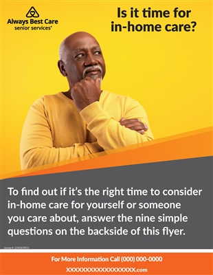 Is it time for in-home care? Flyer (2 Sided)