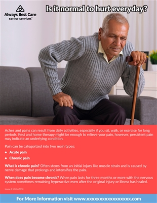 About Chronic Pain Flyer (2 Sided)