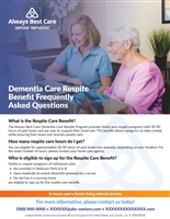 Dementia Respite Care Double Sided Flyer