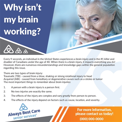 Brain Injury 8x8 Handout (2 Sided)